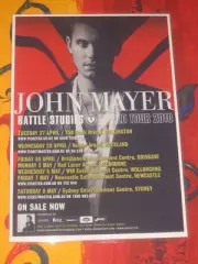JOHN MAYER - 2010 BATTLE STUDIES AUSTRALIAN TOUR - PROMO TOUR POSTER