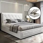 216x160 Artiss Bed Frame Queen King Single Double Size Gas Lift Tiyo