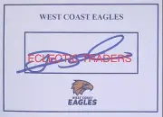 Jack Darling SIGNED West Coast Eagles Card. AFL 2018 Premiership. 4x most goals!