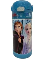 Disney Frozen FUNtainerThermos12 Ounce Stainless Steel Kids Straw Bottle