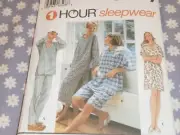 SIMPLICITY9391 MISSES & MEN'S 1 HOUR PAJAMAS & NIGHTSHIRT PATTERN-UNCUT-XS-S-M