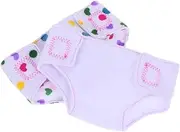 SUPVOX 2Pcs Adjustable Doll Reusable Nappy Cute Cloth Diapers for Dolls Doll Underwear for Playtime and Imaginative Role Playing