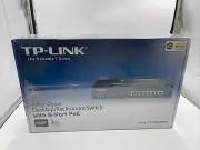 NEW TP-Link TL-SG1008PE 8-Port Gigabit PoE+ up to 124W Desktop Metal Case Switch