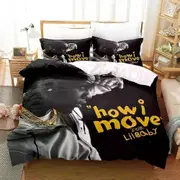 v2832 Bed Sheets Lil Baby Rapper Bedding Set Duvet Cover Bed Set Quilt Cover Pillowcase Comforter king Queen Size Boys Adult Bedding 3-Piece Bedding S