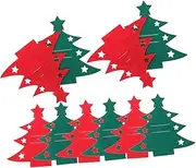 HORIALENCE 10pcs Christmas Cutlery Holders Knife Fork Pouch for Holiday Table Decor Reusable Utensil Bags Festive Party Essentials for Dining and Camping