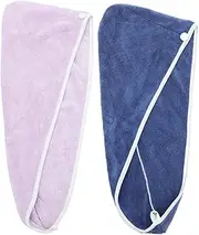 DRESSOOS 2pcs Hair Drying Towels for Women Fast Absorbent Microfiber Hair Wraps Lightweight and Portable Shower Towel for Travel Spa Pool Use and Friction and Friction