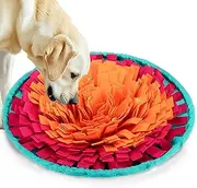 DiDiBirDi Snuffle Mat for Dogs – Adjustable Slow Feeder Foraging Toy, Encourages Natural Foraging, Soft Texture for Cats/Rabbits ((17x17 Inch)
