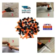 Reusable Flat Ceramic T-Lock Locator Spacer Tools TILE LEVELING SYSTEM