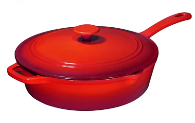 NEW Enamel Cast Iron 5 Qt BRUNTMOR Versatile Cookware Pan-Lid Oven Safe/FINAL$$