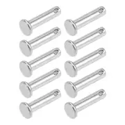 Clevis Pin 4mmx16mm 10Pcs Single Hole Flat Head 304 Stainless Steel Fastener Pin