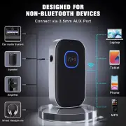 Bluetooth Audio Transmitter Receiver Audio AUX Wireless Adapter For Car Speaker