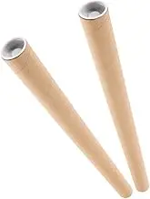 GANAZONO Pack of 2 Brown Tube Containers Round Mailing Tubes for Art Prints Posters 3cm Id 2mm Thick