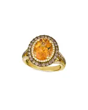 Le Vian 14K 3.66 ct. tw. Diamond & Citrine Center Semi Precious Ring