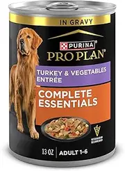 [Purina Pro Plan] Adult Turkey and Vegetable Entree Wet Dog Food 368 g, Pack of 12