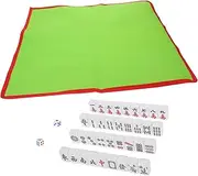 MOLUCKFU Miniature Chinese Mahjong Game Set Compact Travel Mahjong Tiles for Adults Boys and Girls