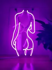 Live Nudes Beauty Girl Back Butt Acrylic 14" Neon Light Sign Lamp Display Decor