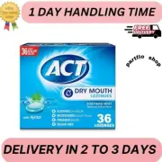 ACT Dry Mouth Lozenges With Xylitol, Soothing Mint Flavor, One Pack of 36 Count