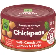 Woolworths Chickpeas With Capsicum Lemon & Herbs 70g
