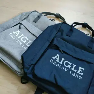 AIGLE 休閒後背包 灰色 海軍藍  全新未使用