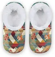 [Caihoyu] Kids Girls Boys Slippers Fuzzy Fleece Non-Slip Lightweight House Slipper Socks Bedroom Home Office Travel Yoga