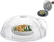 Microwave Cover for Food - Plate Guard for Oven - Splash Proof Transparent Splatter Cover for Microwave Oven Stove Kitchen Home