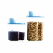 Plastic Dried Food Storage Containers Lids Box Jars Airtight Cereal Rice Pack of 4