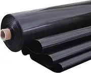Garden Pond Liner HDPE Pond Underlay Lining Film 0.12mm Thick Black Reinforced Tarpaulins for Fish or Koi Features Waterfall Base Fountains, 4x6m 5x8m 6x10m 8x12m 10x15m Fish Pools Membrane(5x5m(16.4x