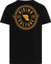 Riding Culture RC5011 Checkerboard Circle, t-shirt , color: Black/Orange , size: XXL