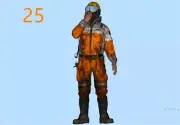 Resin 1/24 Diorama Worker Series Scene Prop Miniature Figure worker with Mask 25