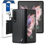 [4in1] Galaxy Z Fold 4 Screen Protector, Inside TPU Film + Full Covered Outer + Back Cover Screen Protector + Camera Lens High Clarity, Anti-Shatter, Self Healing Film, Bubble Free for Samsung Z Fold 4 5G Screen Protector