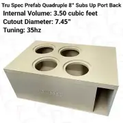 TRU SPEC Prefab Quad 8" Ported Subwoofer Enclosure Subs Up Port Back box Vented