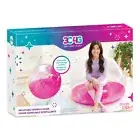 Pink Glitter Confetti Chairs - Inflatable Lounge Chair for Kids - Comfortable...