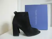 NIB $525 Stuart Weitzman Grandiose Pointy Toe Ankle Boots Bootie Black sz 9.5