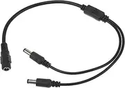 INFINAUTO Universal Car Reverse Rear View Parking Camera Video Cable 2 in 1 DC Backup Camera Video Cable Extension for Monitor and Backup Black 0.37M