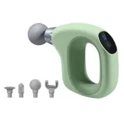 GGP Green Mini Handheld Fascia Gun Quiet, Portable, And Adjustable 12 Speed Muscle Massager For Neck, Back, And Full Body Relief, Abs+Trp Material