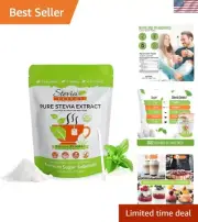 Organic Stevia Powder - Sugar Substitute, Non-GMO & Zero Calorie Sweetener 4 Oz