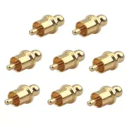 8Pcs Socket Cover Gold Plated Plug Short-Circuit Socket Phono Connector1517