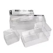 Transparent Desktop Storage Box Storage Cabinet Stationary Holder Cosmetics