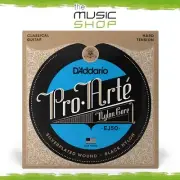 D'Addario Pro-Arte' EJ50 Hard Tension Black Nylon Classical Guitar Strings
