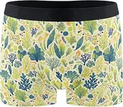 [FRODOTGV] Underwater Green Plants Mens Boxer Briefs Shorts Athletic Underwear for Men Compression Boxer Para Hombre