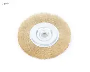 2 PACK 6'' VCT CRIMPED WIRE WHEEL BRUSH WIDE FACE FOR BENCH GRINDER ANGLE