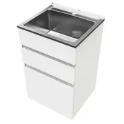 Everhard 45L White Nugleam Drawer System Laundry Unit