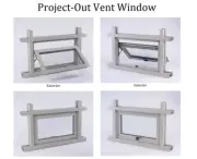 VW3700 Conventional Window Project Out Vent 31 3/4" EZ Vents Tubelite NEW
