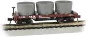 Bachmann Old-Time Wood Tank Car, US Military RR, Red/Black - N Scale