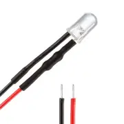 10pack 5mm Pre-Wired Diffused LED Diodes Light 20mA DC 3-6V White