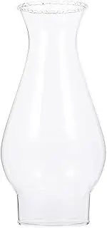 Glass Chimney Oil and Kerosene Lamp Globe Replacement - Clear Shade Cover for Vintage Lamps