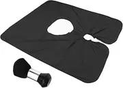 FOMIYES 2pcs Hair Cutting Apron Set with Hairdressing Cape and Broken Hair Brush Black Haircutting Shawl for Home Barber Shop Non Stick Static Easy to Clean