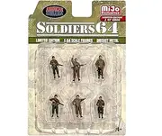 American Diorama Soldiers 64" 1:64 Metal Figures Set AD-76502MJ (6 Figures)