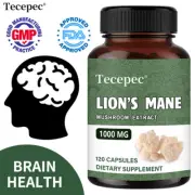Herbal Supplement Organic Lion's Mane Mushroom 1000 mg - Brain Health