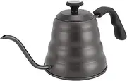 Stainless Steel Coffee Kettle with Thermometer, 1200ml Gooseneck Pour Over Pot for Induction Cooktop, Large Capacity,